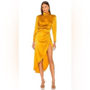 Ronny Kobo Collection Blake Asymmetrical Silk Blend Dress | Size XS